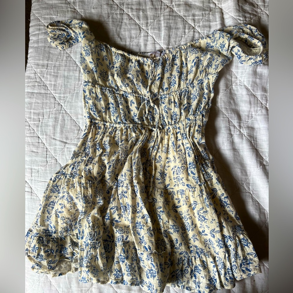 olivage linen mini dress